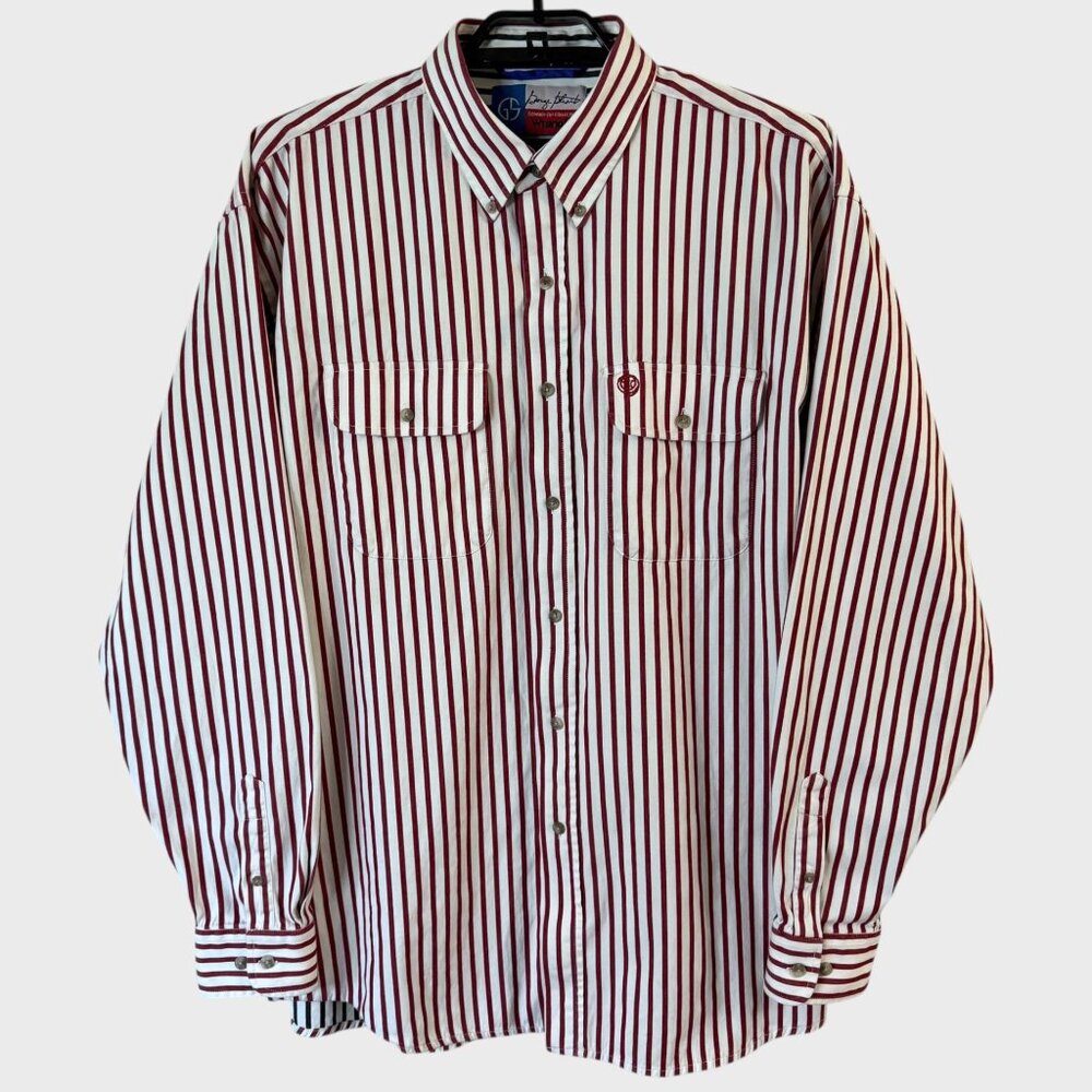 Wrangler George Strait Cowboy Shirt Men's Size XL Striped Western Button-Down